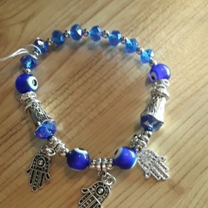 Navy blue gemstones braceletion
